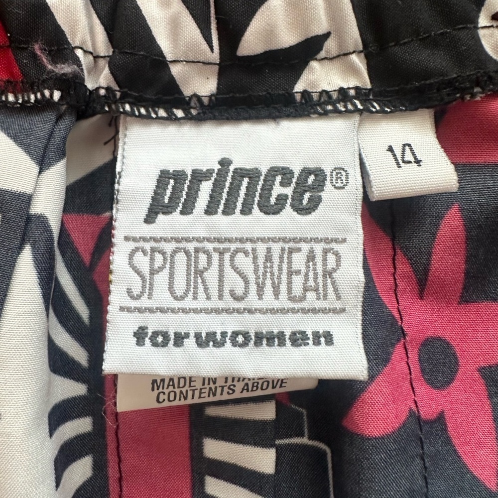 Vintage Prince Sportswear Abstract Print Skirt Black Red White Size 14 - Picture 5 of 7